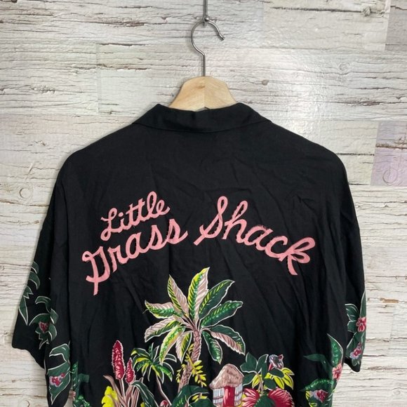 Surya black vintage button down top shirt floral - Picture 8 of 14